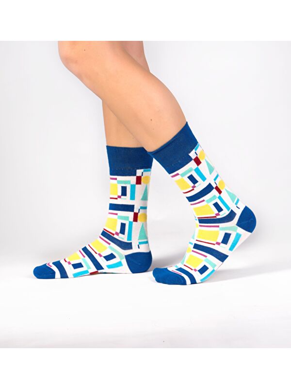 Ozzy Socks Square Desenli Yılbaşı Temalı Soket Çorap