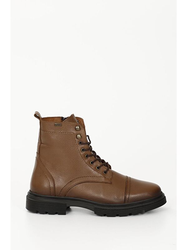 TABA Hakiki Deri Fermuarlı Bağcıklı Erkek Postal Bot 81501 - Görsel 5
