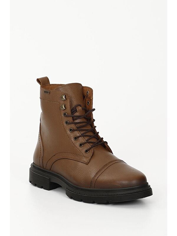 TABA Hakiki Deri Fermuarlı Bağcıklı Erkek Postal Bot 81501 - Görsel 6
