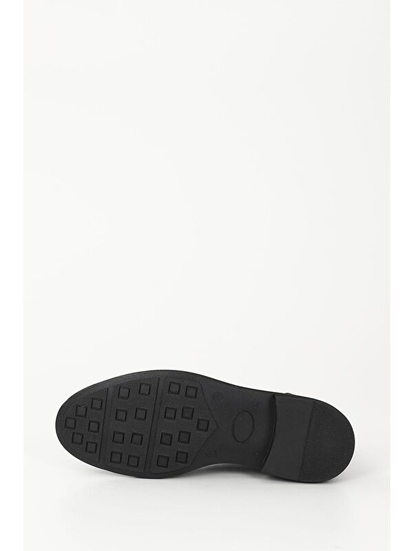 SİYAH Hakiki Deri Yuvarlak Burun Kauçuk Taban Bağcıklı Günlük Erkek Bot 42011 - Görsel 8