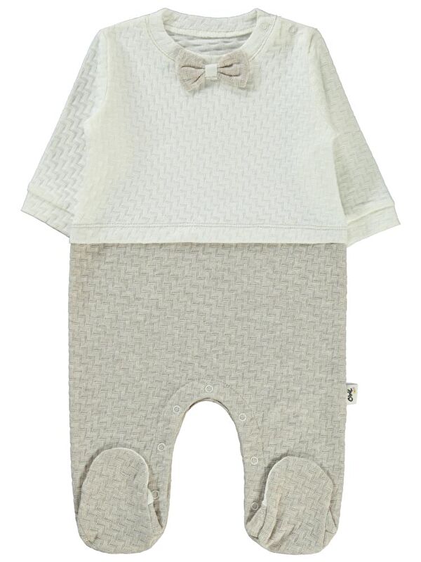 Civil Baby Desenli Papyonlu 1-6 Ay Tulum - Kahverengi 1-3 Ay