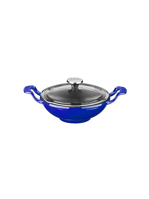 LAVA Mini Wok Yekpare Kulplu Cam Kapaklı Çap(Ø)16cm.