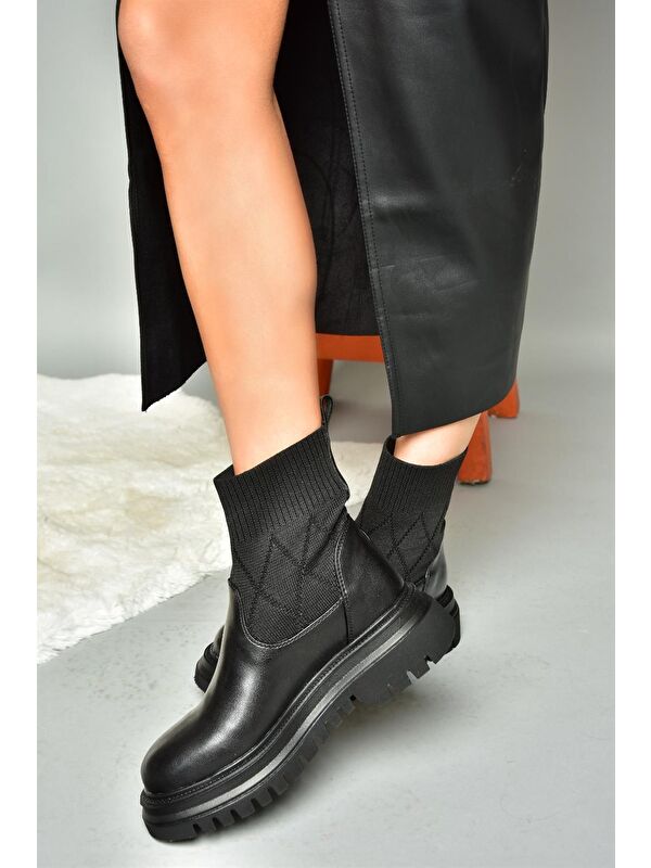 R3121006 Siyah Kadın Bot - Görsel 4