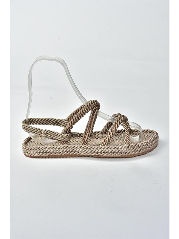 Vizon Kumaş Kadın Sandalet H596011704 - Görsel 5