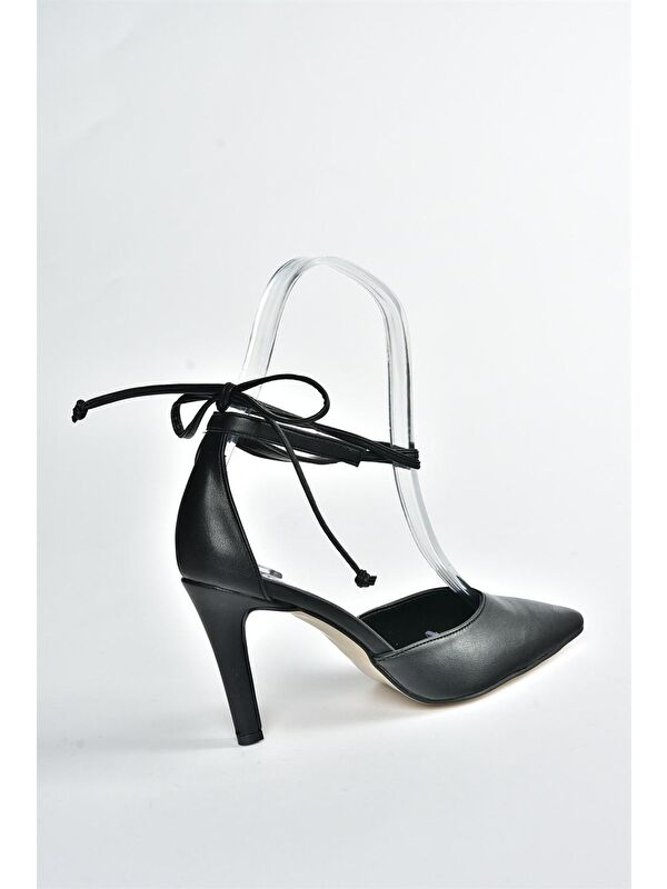 Siyah Sivri Burun Kadın Topuklu Ayakkabı K404810209 - Görsel 6