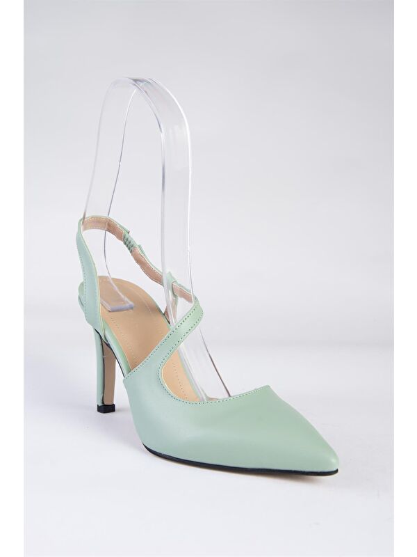 Yeşil Sivri Burun Kadın Topuklu Ayakkabı K404910809 - Görsel 4