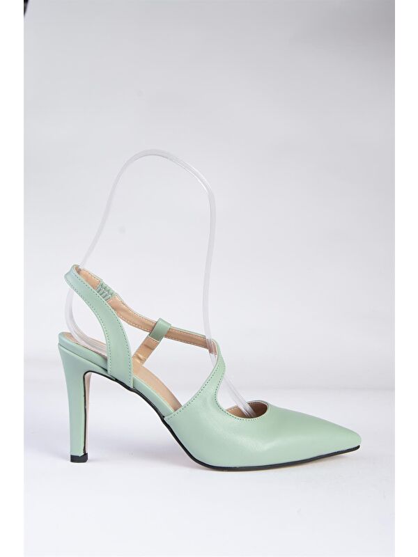 Yeşil Sivri Burun Kadın Topuklu Ayakkabı K404910809 - Görsel 5