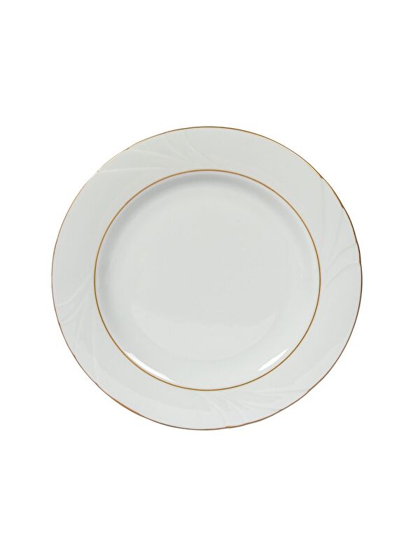 GÜRAL PORSELEN Soprano 20 cm Pasta Tabağı 6 Adet Çift Altın Yaldız