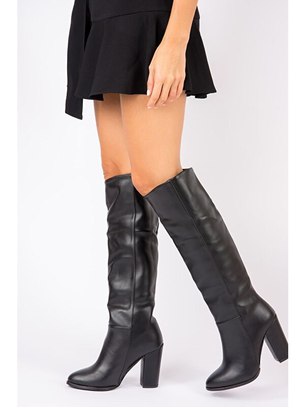 G922920509 Siyah Kadın Çizme - Görsel 3