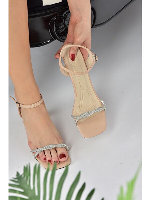 Ten Taşlı Kadın Topuklu Ayakkabı K820034509 - Görsel 4