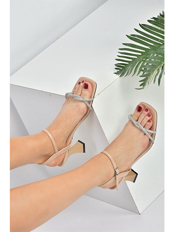 Ten Taşlı Kadın Topuklu Ayakkabı K820034509 - Görsel 5