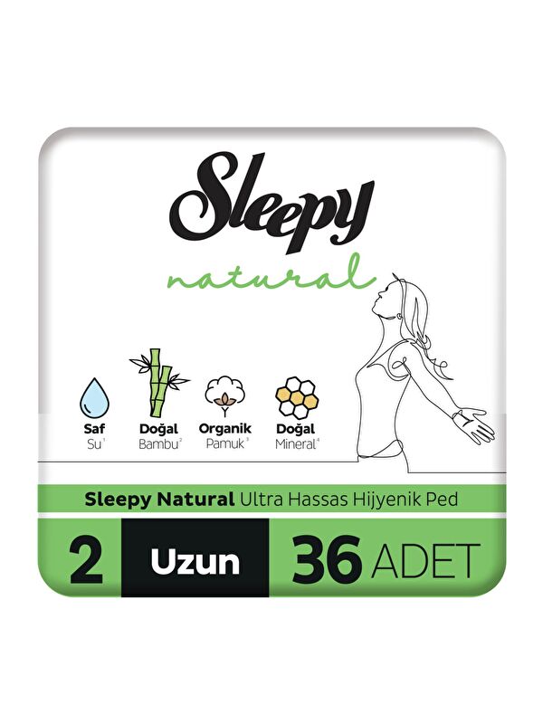 Sleepy Natural Ultra Hassas Hijyenik Ped Uzun 36 Adet