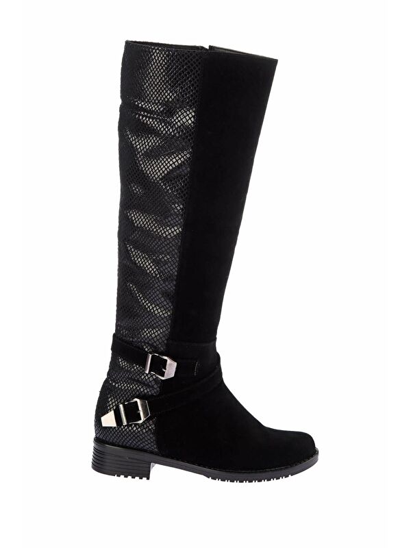 E726203402 Siyah Kadın Çizme - Görsel 4