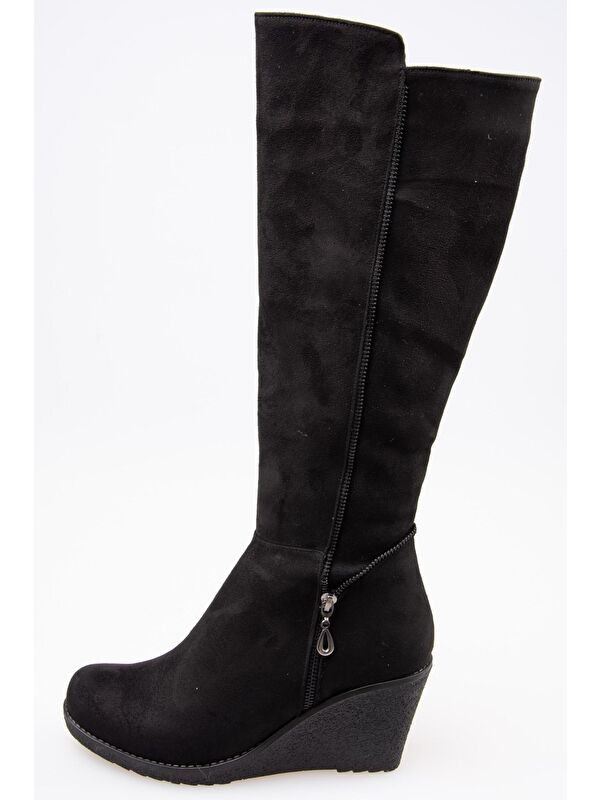 E674220202 Siyah Kadın Çizme - Görsel 4