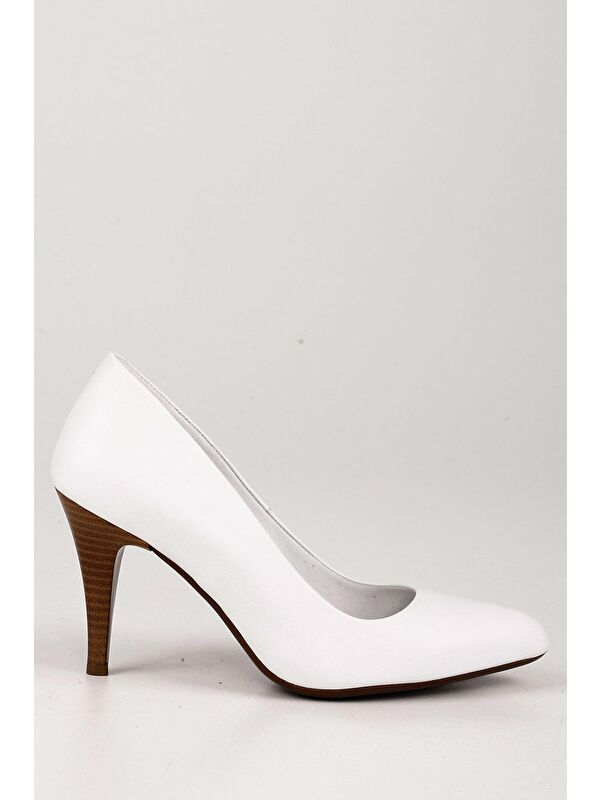 Hakiki Deri Sivri Burun İnce Yüksek Topuklu Stiletto Kadın Ayakkabı 22354 - Görsel 5