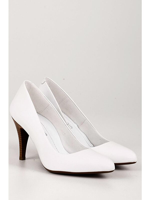 Hakiki Deri Sivri Burun İnce Yüksek Topuklu Stiletto Kadın Ayakkabı 22354 - Görsel 6