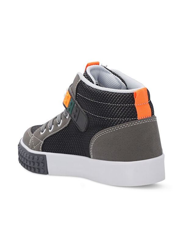 NORTH Unisex Çocuk Cırt Cırtlı Gri Günlük Spor Ayakkabısı - Görsel 4