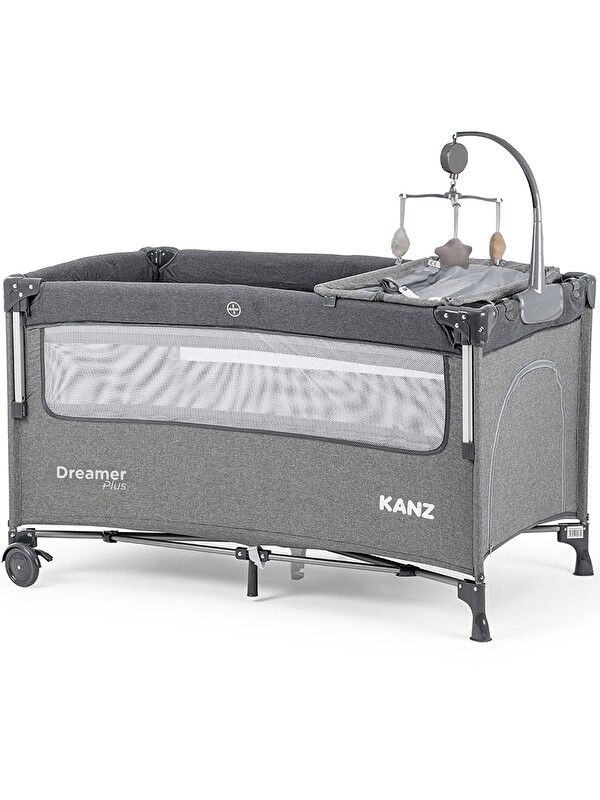 KANZ Dreamer Plus Anne Yanı Oyun Parkı 70x120 Cm Gri
