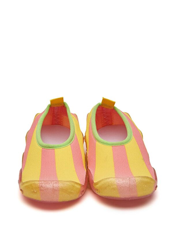 Pembe Sarı Kız Çocuk Kaydırmaz Tabanlı Deniz Ayakkabısı - Görsel 3