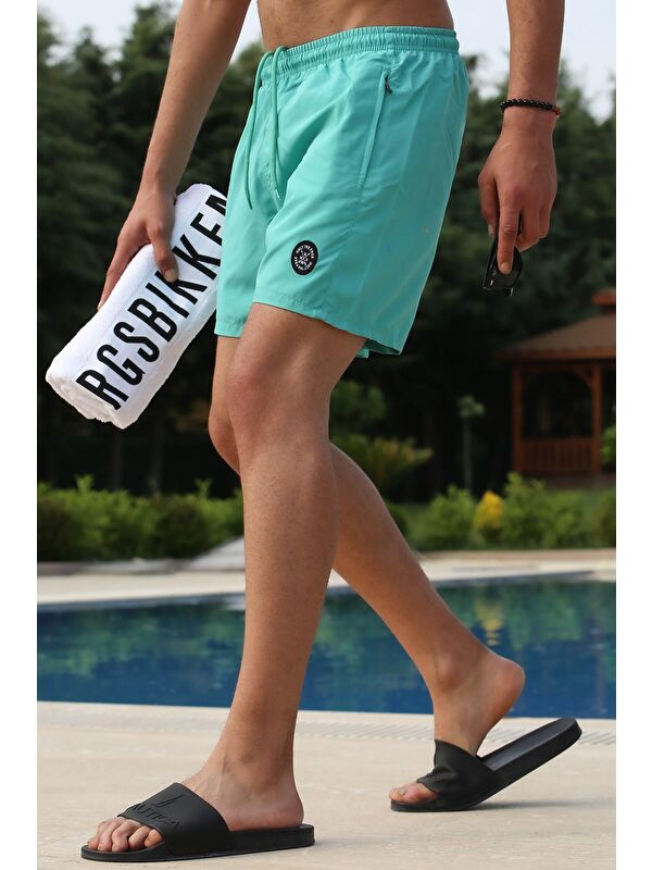 Madmext Mint Yeşili Basic Deniz Şortu 4262