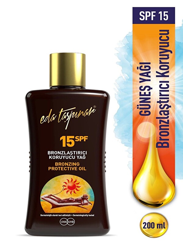 Eda Taşpınar Bronzlaştırıcı Koruyucu Yağ SPF 15 - 200 ml
