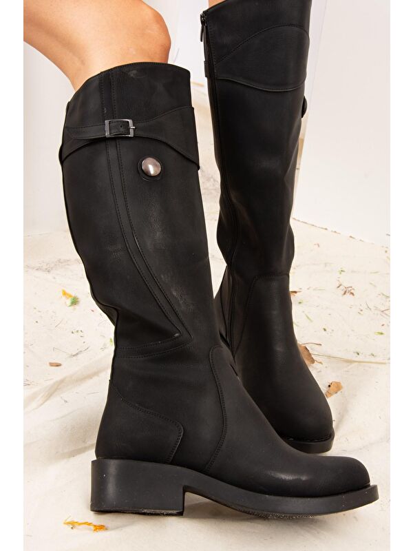 J674272309 Siyah Kadın Çizme - Görsel 3