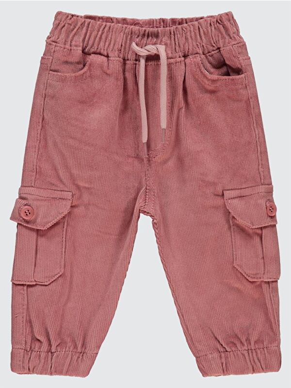 Civil Baby Kargo Cepli Jogger 9-18 Ay Pantolon - Pudra 9-12 Ay