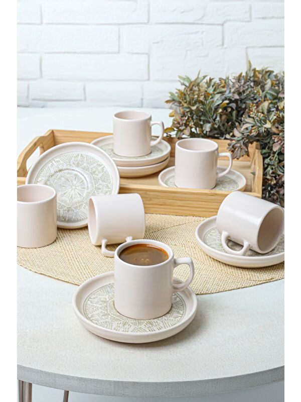 Keramika Groundlace Nordic Kahve Takımı 12 Parça 6 Kişilik