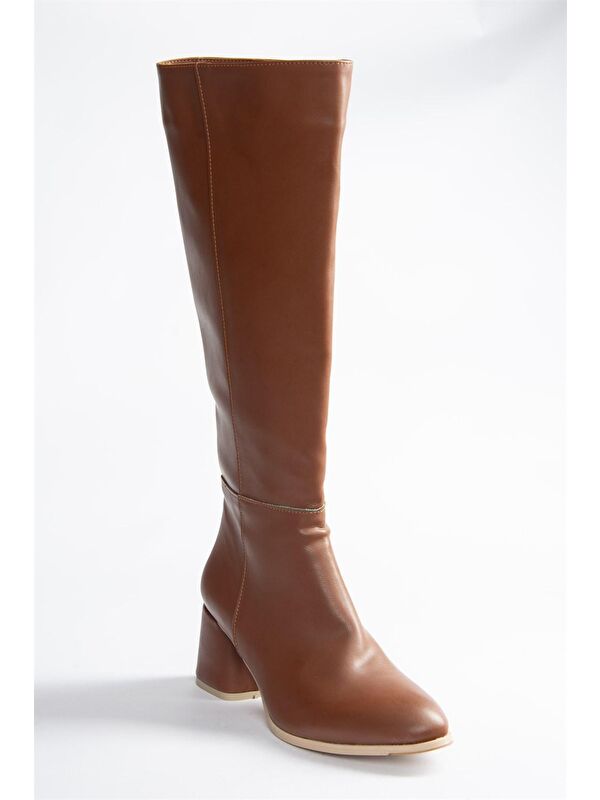 J848300109 Koyu Taba Kadın Çizme - Görsel 6