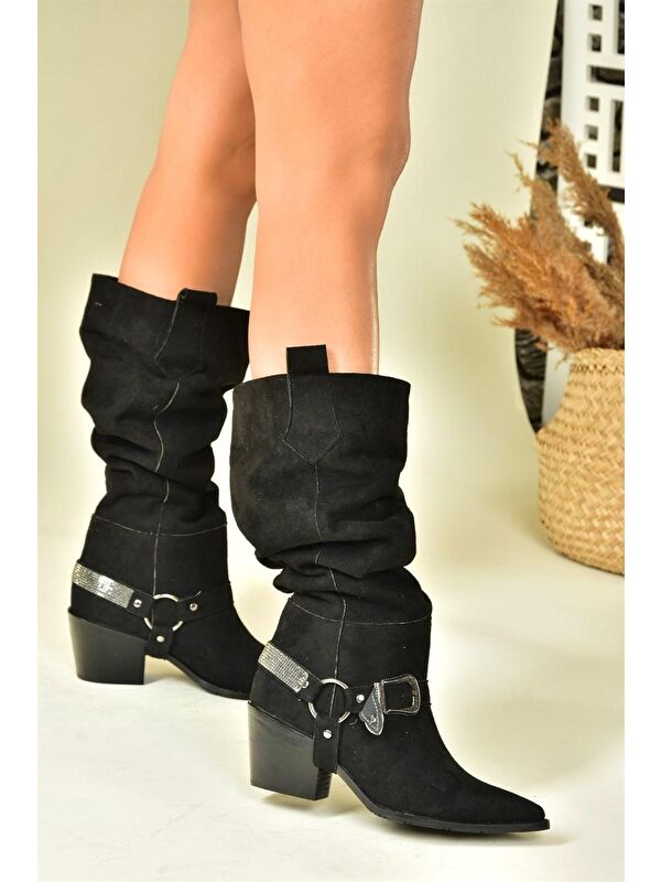 N8828807 Siyah Kadın Çizme - Görsel 4