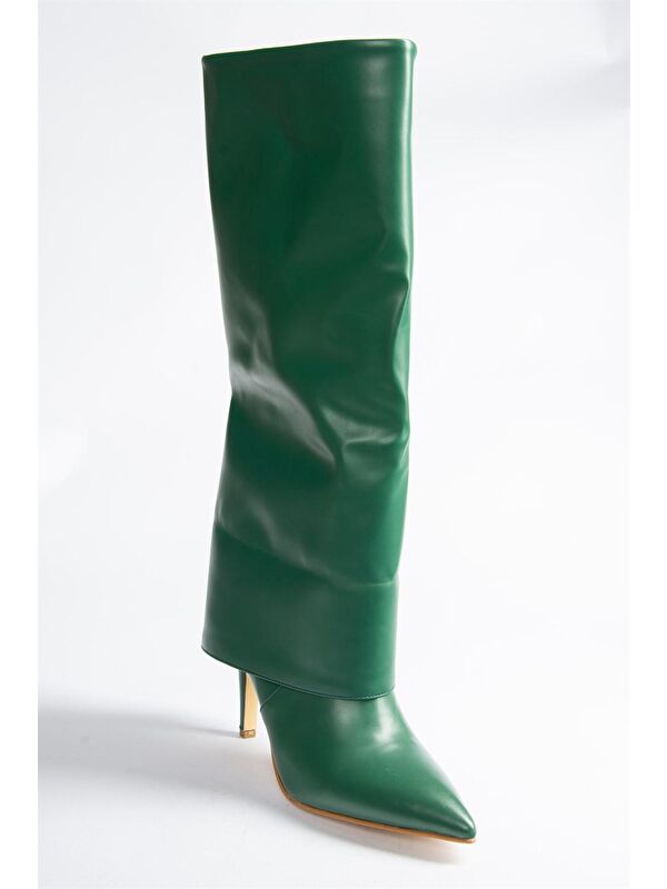 N5725700 Yeşil Kadın Çizme - Görsel 6