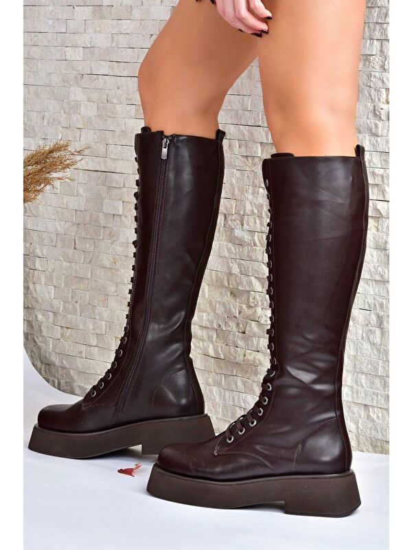 L6101309 Kahverengi Kadın Çizme - Görsel 3