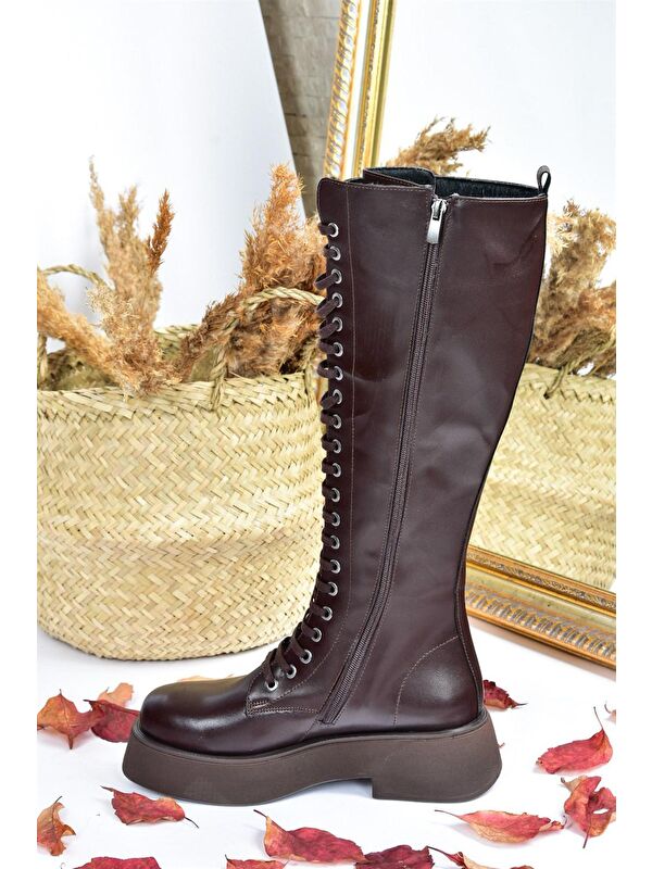 L6101309 Kahverengi Kadın Çizme - Görsel 6