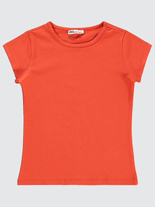 Civil Girls Basic 10-13 Yaş Tişört - Turuncu