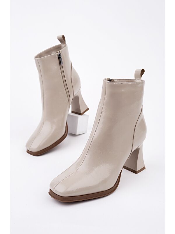 CELİNA Küt Burun Fermuarlı Topuklu Kadın Bot - Görsel 2