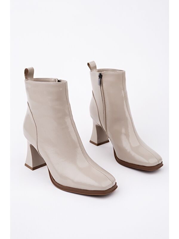 CELİNA Küt Burun Fermuarlı Topuklu Kadın Bot - Görsel 3