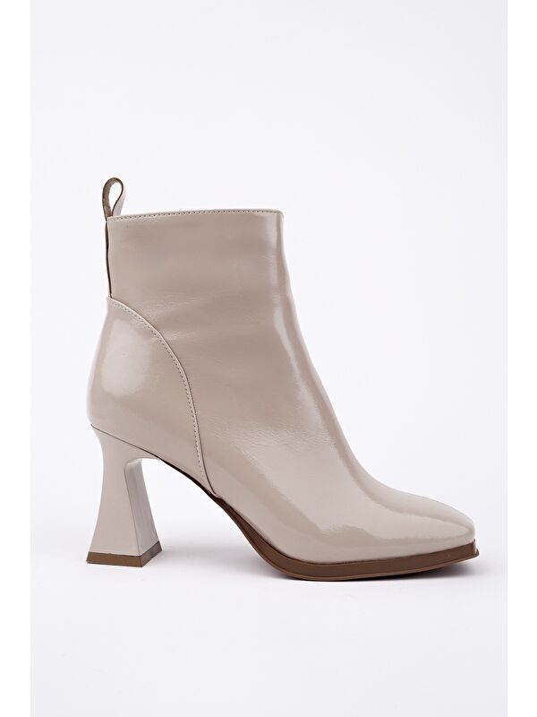 CELİNA Küt Burun Fermuarlı Topuklu Kadın Bot - Görsel 4