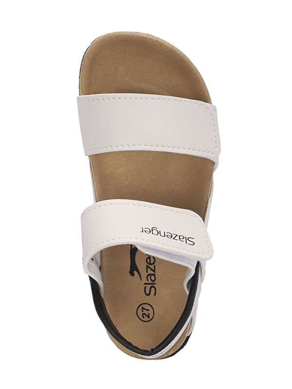 KERMIT Unisex Çocuk Cırt Cırtlı Beyaz Sandalet - Görsel 6