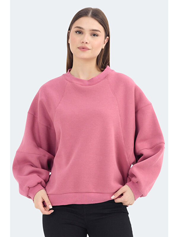 SLAZENGER VIA Kadın Gül Sweatshirt