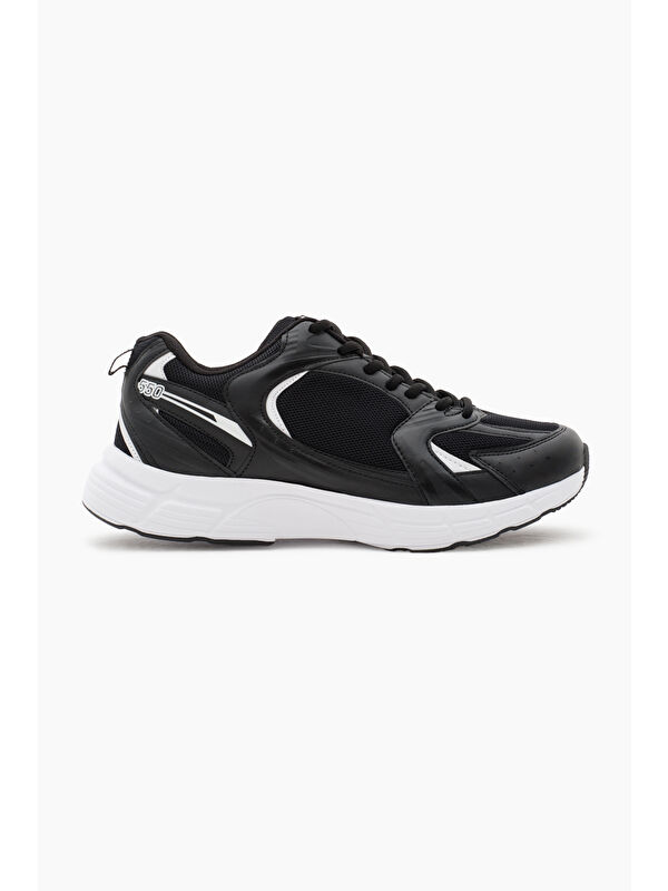 Tonny Black Siyah Tonny Black Rahat Kalip Unisex Faylon Taban Bağcıklı Spor Ayakkabı