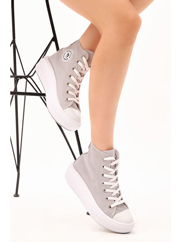 Tonny Black Lacivert Tonny Black Rahat Kalip Kadın Kalın Tabanlı Uzun Spor Ayakkabı