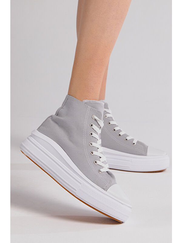 Tonny Black Lacivert Tonny Black Rahat Kalip Kadın Kalın Tabanlı Uzun Spor Ayakkabı