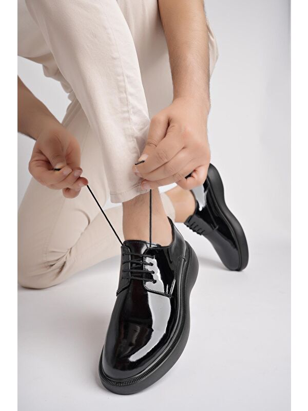 SMİTH Günlük Klasik Hakiki Deri Casual Rahat Ortopedik Kalın Taban Erkek Ayakkabı - Görsel 3