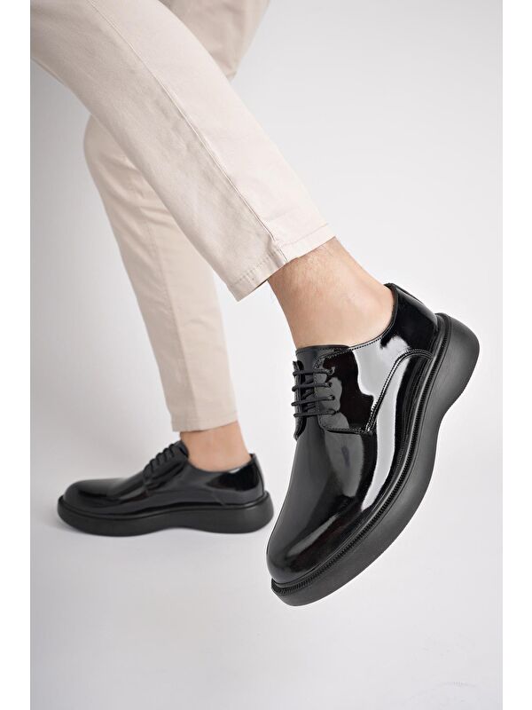 SMİTH Günlük Klasik Hakiki Deri Casual Rahat Ortopedik Kalın Taban Erkek Ayakkabı - Görsel 4