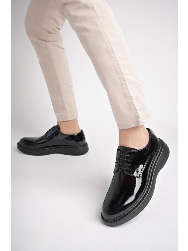 SMİTH Günlük Klasik Hakiki Deri Casual Rahat Ortopedik Kalın Taban Erkek Ayakkabı - Görsel 6