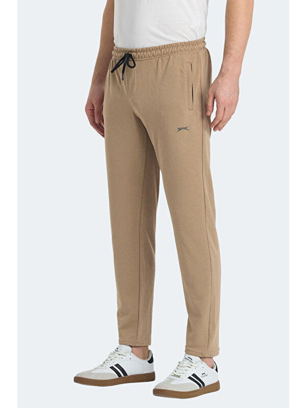 SLAZENGER KIRABO IN Erkek Fermuar Cepli Kahve Eşofman Altı