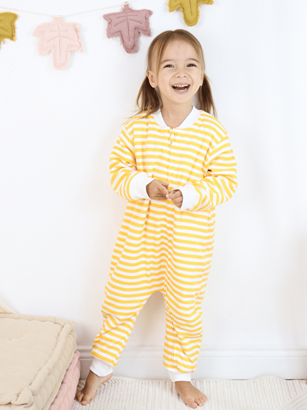 Luggi Baby Bisiklet Yaka Elyaf Dolgulu Kız Bebek Uyku Tulumu 1 Tog