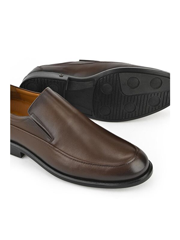 Erkek Hakiki Deri Büyük Numara Konfor Ayakkabı 133745Z1325 Kahve - Görsel 5