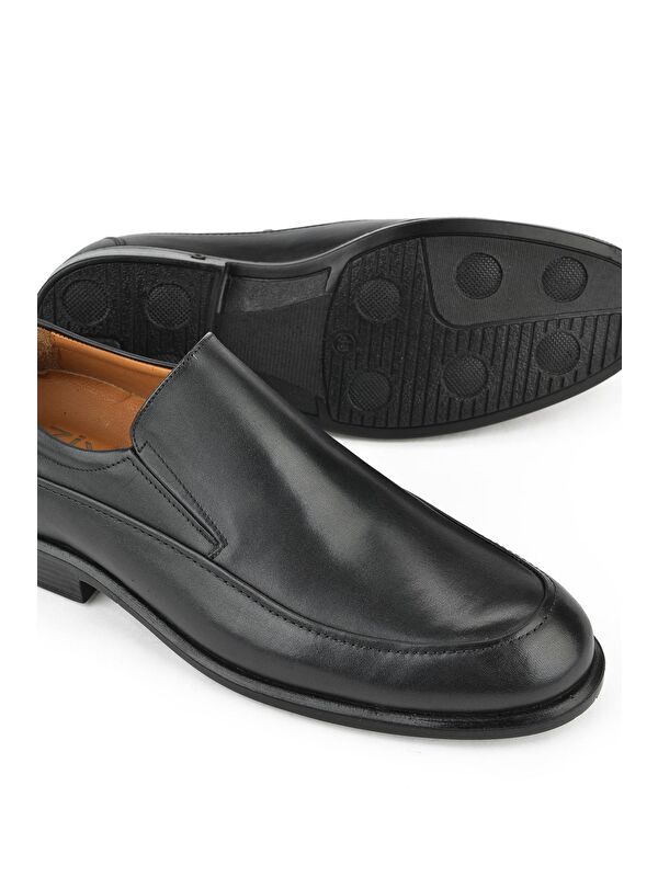 Erkek Hakiki Deri Büyük Numara Konfor Ayakkabı 133745Z1325 Siyah - Görsel 5