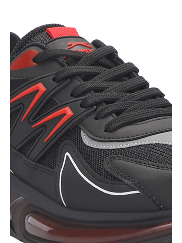ZIGOR Erkek Siyah / Kırmızı Koşu & Yürüyüş Spor Ayakkabısı - Görsel 5